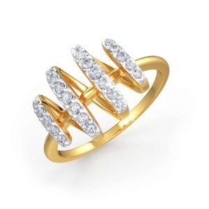 Dazzling Spiral Diamond Ring