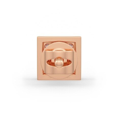 Everyday diamond studs - square backside angle of diamond earrings