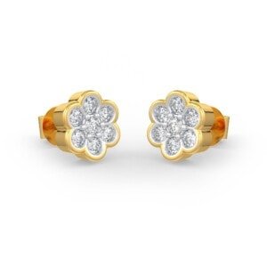 Blossom Diamond Flower Stud Earrings