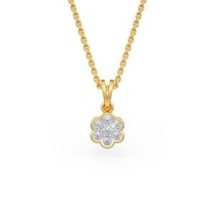 flowery diamond pendant