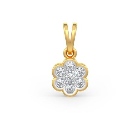 DPD-23882 2 flowery diamond pendant