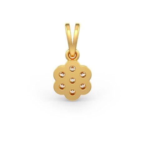 DPD-23882 4 flowery diamond pendant