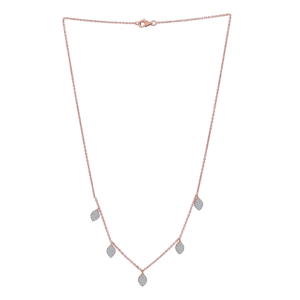 Floral Leaf Diamond Pendant Set