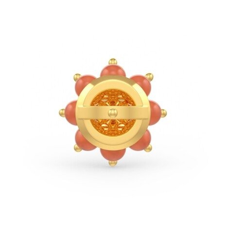 SER-30935 (5) Coral Pearl Earrings