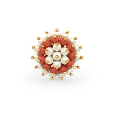 Pearl and Coral Earrings