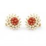 Pearl and Coral Earrings