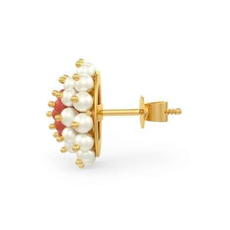 Pearl and Coral Earrings