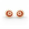 Pearl and Coral Earrings