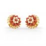 Coral Pearl Earring