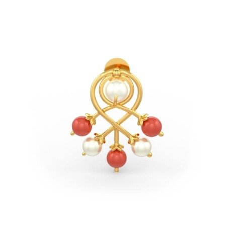 Pearl and Coral Earrings