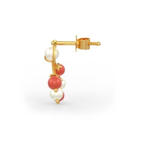 Pearl and Coral Earrings