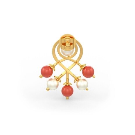 Pearl and Coral Earrings