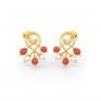 Pearl and Coral Earrings