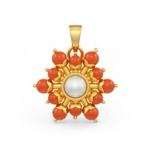 Coral Pearl Earrings