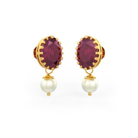 1.1 Ruby Pearl Earrings