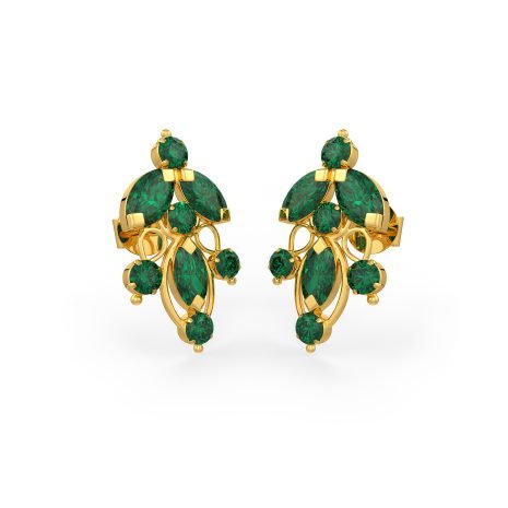 1.1 Emerald Cluster Earrings