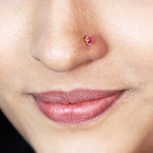 Ruby Nose Pin