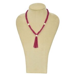 Red Synthetic Fancy Necklace