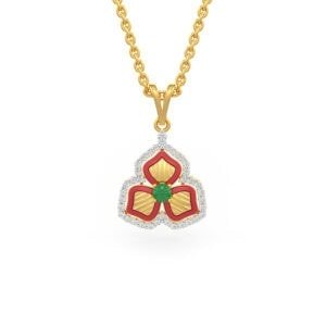 Diamond Flower Pendant