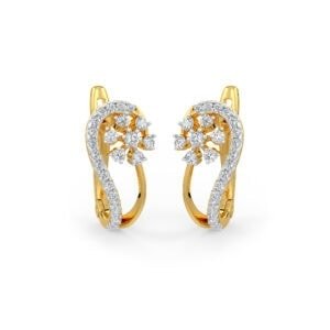 Curvy Hoops Diamond Earrings