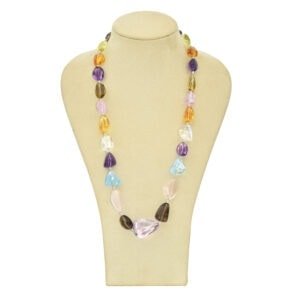 Mixed Gemstone Tumble Necklace