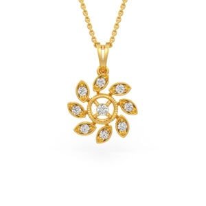 Floral Grace Diamond Pendant