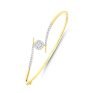 Circular centre diamond bracelet in 18 kt yellow gold