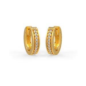 Yellow Gold Earring With Diamond