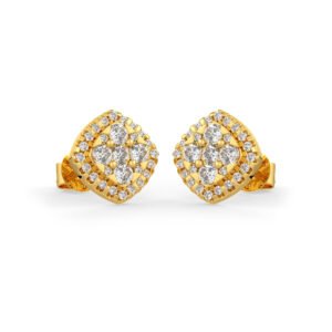 YELLOW GOLD EARRING WITH DIAMOND