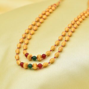kolhapuri necklace with stone and lakh