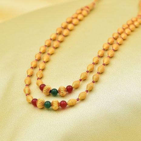 kolhapuri necklace with stone and lakh